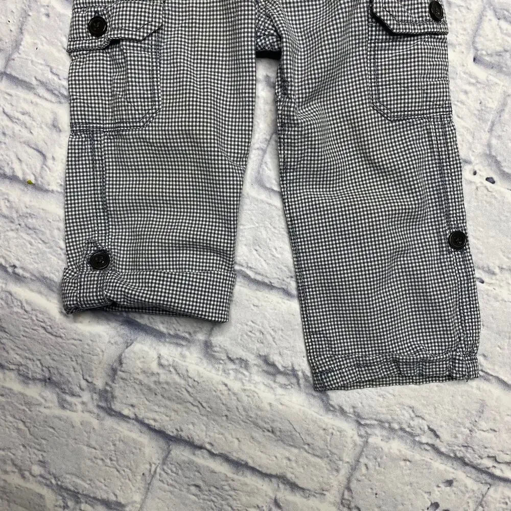 babyGap Plaid Pants/Capri's in Blue/White